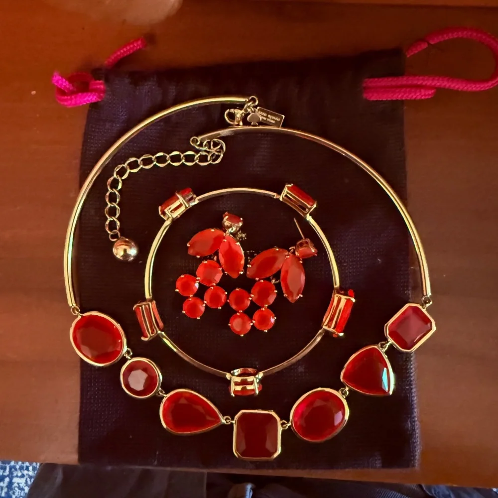 Kate Spade Necklace, Bracelet, and Matching Earring Set
